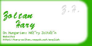 zoltan hary business card